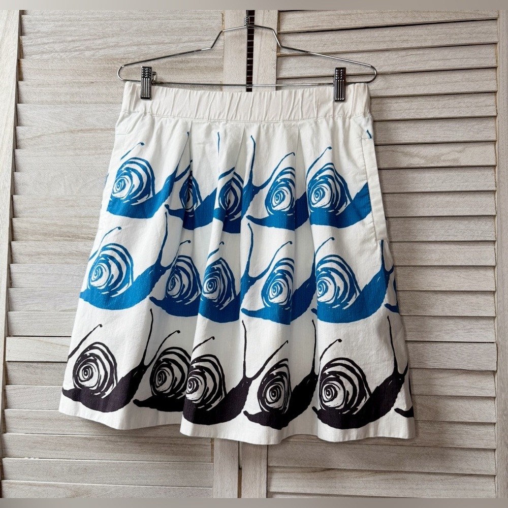 Maeve Blue and Black Swirl Snail Skirt. HTF. Great Condition. Medium Statement - Picture 3 of 14